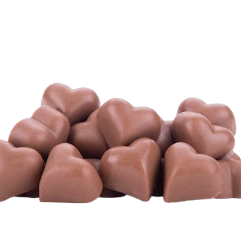 Corazones de chocolate